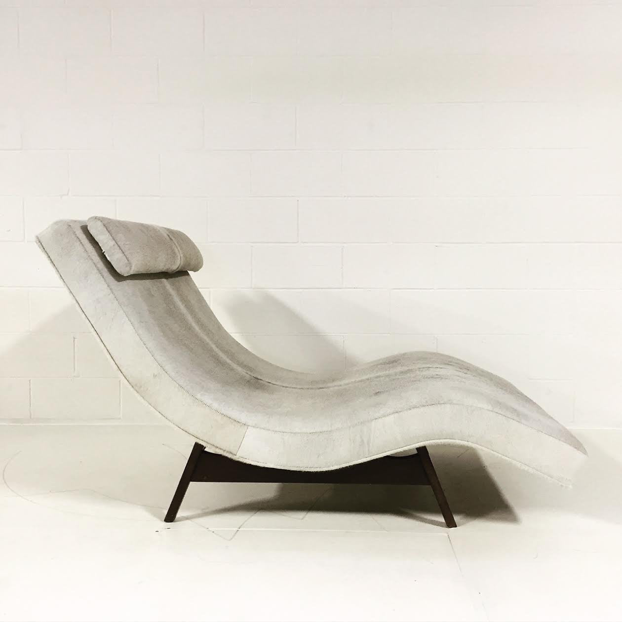 Adrian Pearsall Wave Chaise Lounge in Brazilian Cowhide