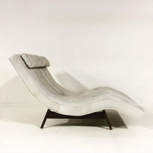 Adrian Pearsall Wave Chaise Lounge in Brazilian Cowhide