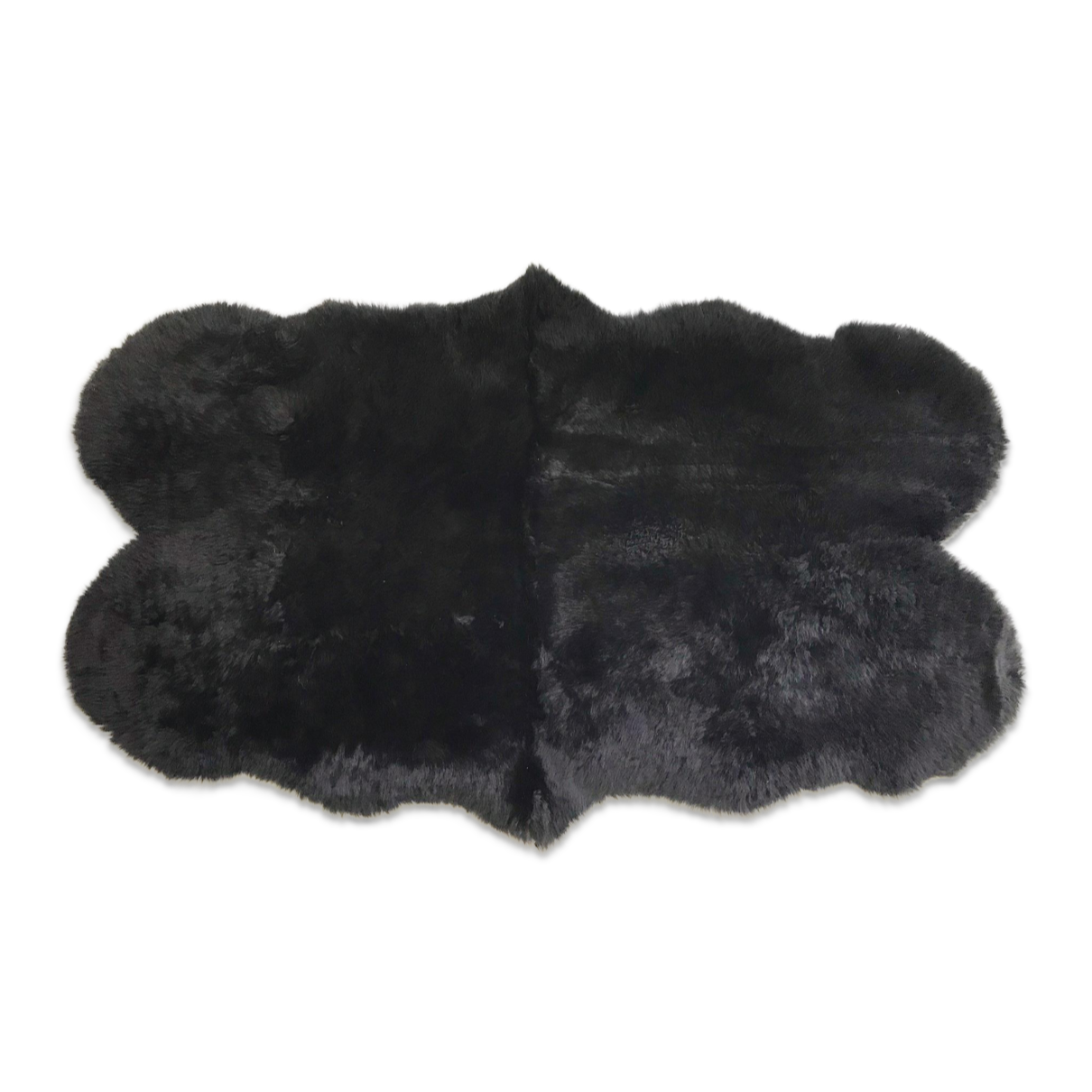 New Zealand Sheepskin Quad Rug - Black