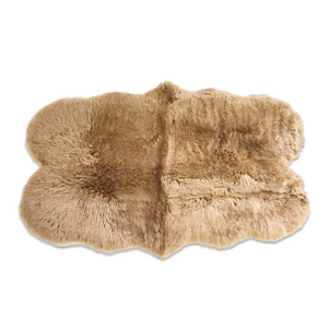 New Zealand Sheepskin Quad Rug - Tan