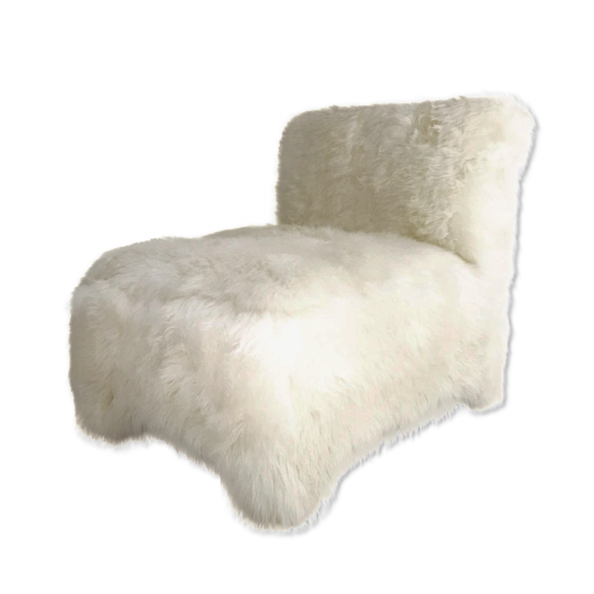 Slipper Chair in New Zealand Sheepskin